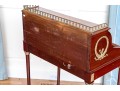 Antique Louis XVI Style Tambour Secretary Desk With Chair