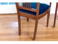 Antique Louis XVI Style Tambour Secretary Desk With Chair