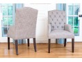 Pair Of Restoration Hardware Button Tufted Armchairs