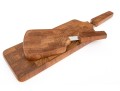 Two Dansk Wooden Cheese Boards With Knives