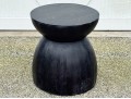 Chic Ebonized Wood Accent Table