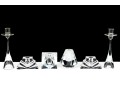 Collection Of Six Fine Crystal Candle Holders 