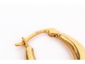 18k Yellow Gold Simple Graduated Oval Hoop Earrings