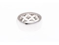 Sterling Silver Lovely High Polished, Round Brilliant Cut CZ Wide Band Ring, Pave Set, Size 7.75