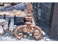 Antique Pair Of Iron Andirons