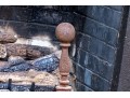 Antique Pair Of Iron Andirons