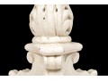 Pair Of Tall White Painted Iron Column Form Table Lamps