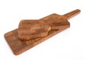 Two Dansk Wooden Cheese Boards With Knives