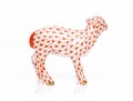 Herend Hand Painted Rust Fishnet Baby Calf Figure 
