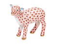 Herend Hand Painted Rust Fishnet Baby Calf Figure 