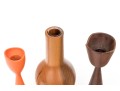 Three Mid Century Wooden Candlesticks
