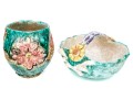 Two Vintage Italian Glazed Terracotta Vessels 