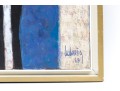 Ludwig Signed, Oil On On Canvas, Portrait Bust Of A Robed Man In Profile, 1969