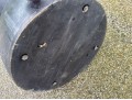Chic Ebonized Wood Accent Table