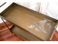 Industrial Chic Antiqued Brass Tone Bar Cart