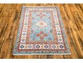Hand-knotted Wool Kazak Carpet, 4'-10