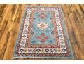 Hand-knotted Wool Kazak Carpet, 4'-10