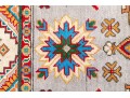 Hand-knotted Wool Pakistan Kazak Accent Carpet, 4'-1