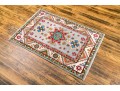 Hand-knotted Wool Pakistan Kazak Accent Carpet, 4'-1