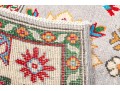 Hand-knotted Wool Pakistan Kazak Accent Carpet, 4'-1