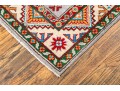 Hand-knotted Wool Pakistan Kazak Accent Carpet, 4'-1