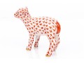 Herend Hand Painted Rust Fishnet Baby Calf Figure 