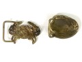 Two Artisan Nantucket Nautical Brass Belt Buckles
