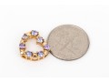 14k Yellow Gold Pretty Tanzanite Set Floating Heart Pendant
