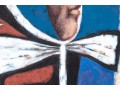 Ludwig Signed, Oil On On Canvas, Portrait Bust Of A Robed Man In Profile, 1969