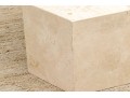 Faux Travertine Ceramic Hexagonal Accent Table
