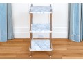 Stylish Chrome And Marble Three Tiered End Table / Etagere
