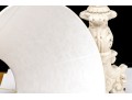 Pair Of Tall White Painted Iron Column Form Table Lamps