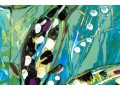 Dnie (Chinese/Am., 21st C.) Acrylic On Canvas, Splashing Koi