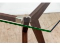 Contemporary Wood And Glass Dining Table 