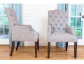 Pair Of Restoration Hardware Button Tufted Armchairs
