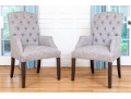 Pair Of Restoration Hardware Button Tufted Armchairs