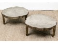 Chic Pair Of Serena And Lilly Cast Aluminum Tables