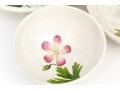 Group Of 8 Color Floral Glazed Pottery Bowls By Salt Marsh Pottery Dartmouth Mass. 
