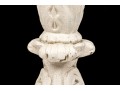 Pair Of Tall White Painted Iron Column Form Table Lamps