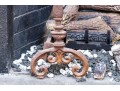 Antique Pair Of Iron Andirons