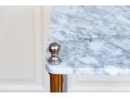 Stylish Chrome And Marble Three Tiered End Table / Etagere