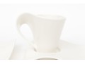 Set Of Villeroy & Boch Luxembourg White Porcelain Mugs And Saucer Plates- Wave Pattern