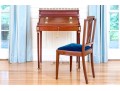 Antique Louis XVI Style Tambour Secretary Desk With Chair