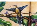 Signed Painting On Paper, Hummingbird On Flowering Branch, 2001