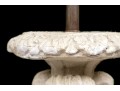 Pair Of Tall White Painted Iron Column Form Table Lamps