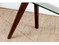 Contemporary Wood And Glass Dining Table 