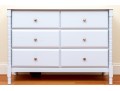 Gray Finished Spindle Six Drawer Dresser