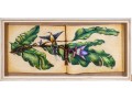Signed Painting On Paper, Hummingbird On Flowering Branch, 2001
