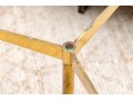 Brass And Black Glass Accent Table