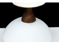 Trio Of MCM Glass Shaded Hanging Pendant Lights